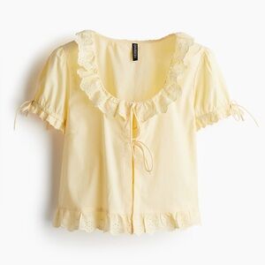 H&M Cotton Ruffled Blouse